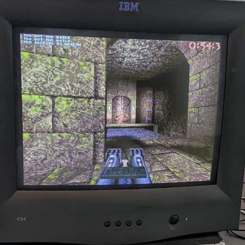 Trying all old time shooters from Quake to Unreal in Ibi, Spain