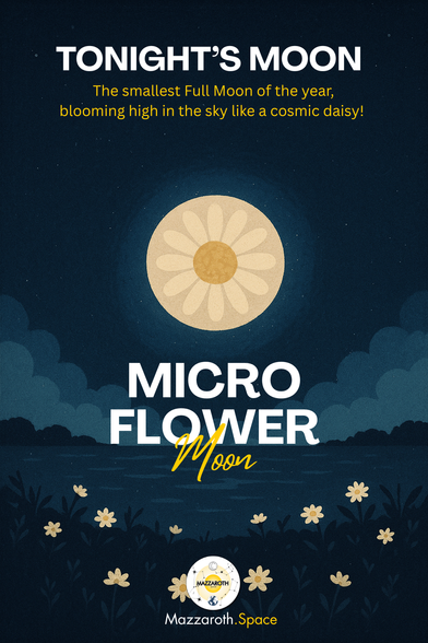 Micro Flower Moon! 🌼
The smallest full moon of the year