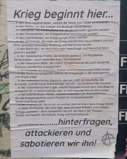 Krieg beginnt hier...

2025

#warstartshere #kriegbeginnthier #berlinposter #antiwar #politicalposter