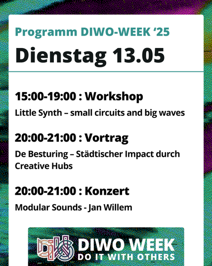 Digitaler Programmflyer mit allen Informationen als Text.