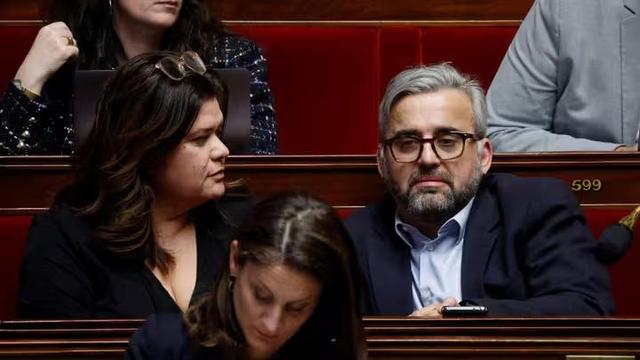 Raquel Garrido et Alexis Corbière à l'Assemblée nationale, le 15 février 2023.