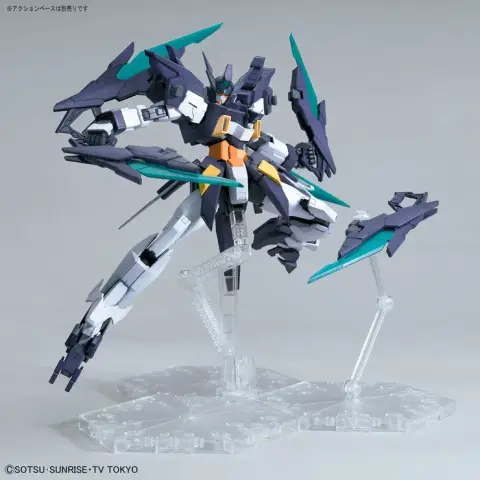 the figure  seen in an action pose, facing the viewer, holding laser knives 