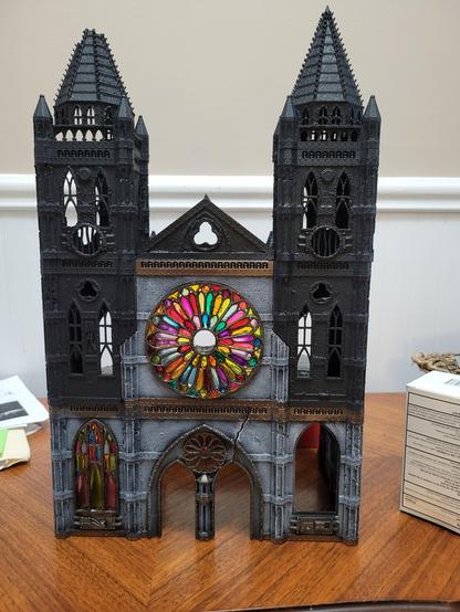 Partially painted cathedral.
