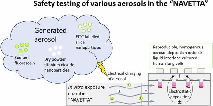 Application of the market-ready NAVETTA electrodeposition chamber for controlled in vitro exposure with nano-scaled aerosols. Computational and Structural Biotechnology Journal, DOI: https://doi.org/10.1016/j.csbj.2024.12.008