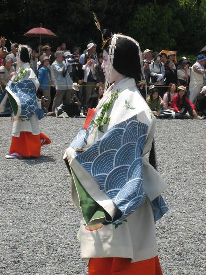 Participants dress in Heian period costumes for the Aoi Matsuri parade on May 15th.