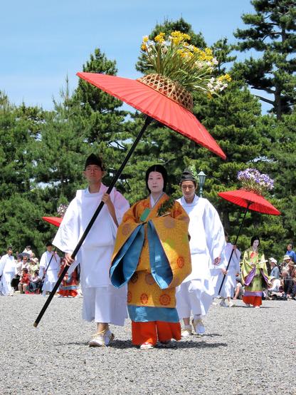 Participants in the Aoi Matsuri parade.