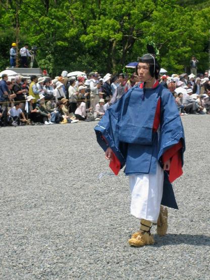 A participant in the Aoi Matsuri parade.
