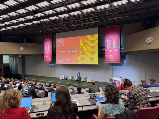 Photo from the audience of the Opening Ceremony at GC3B in Geneva.
