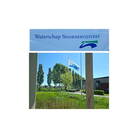 Foto logo met vlag waterschap Noorderzijlvest