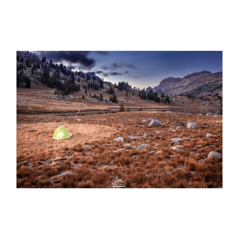 Bivouac in fall in the Absaroka Mountains, Montana