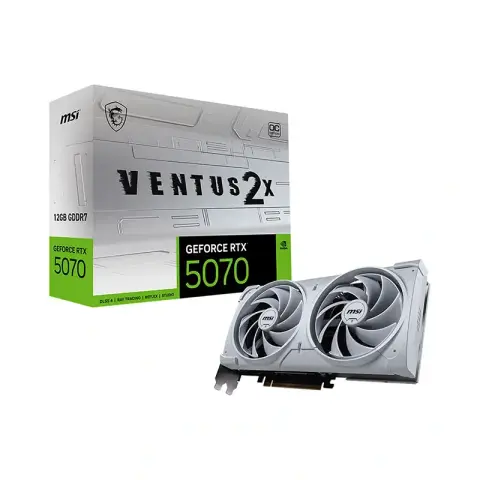 MSI GeForce RTX 5070 12G VENTUS 2X OC White – 12 Go GDDR7