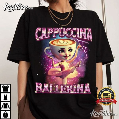 Cappuccina Ballerina Italian Brainrot Vintage Rap T-Shirt
