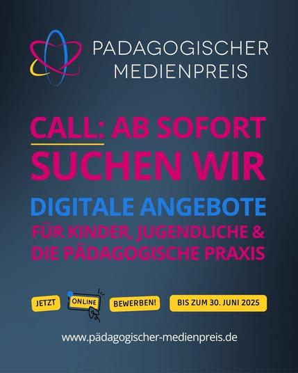 Texttafel und Logo des Medienpreises