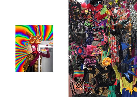 weird images, drag persona and photomontage. From a fanzine