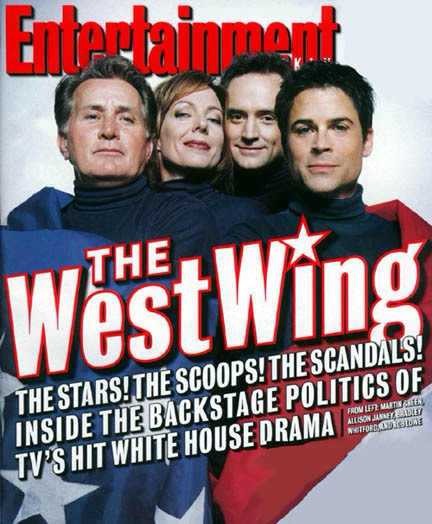 Magazine cover with The West Wing cast.