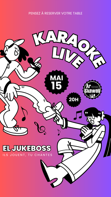 Story annonçant le Karaoke Live du 15 mai. 