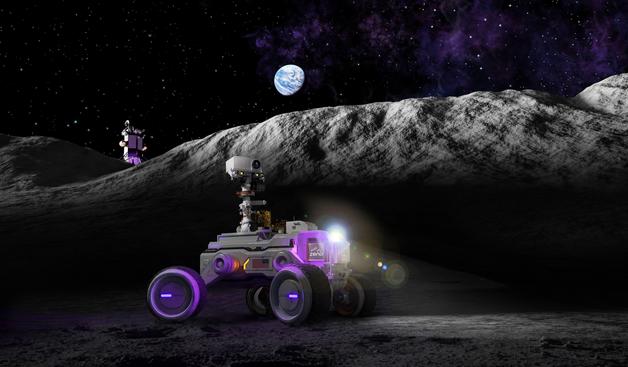 Illustration: Lunar rover powered by nuclear battery