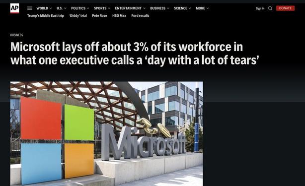 Microsoft Cuts 3% of Workforce