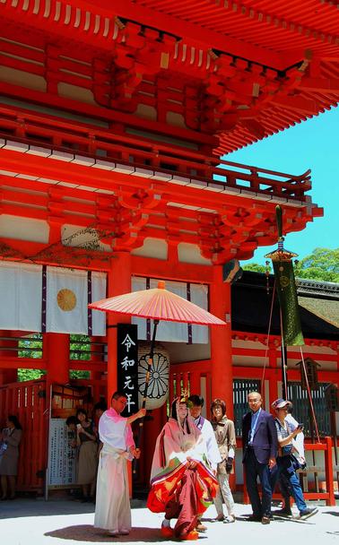 The Aoi Matsuri's Saio-dai (once a princess of imperial blood that served as priestess to the Kamo shrines).

Photo thanks🙇‍♂️-https://wakasa15thfd.wordpress.com/2019/05/06/