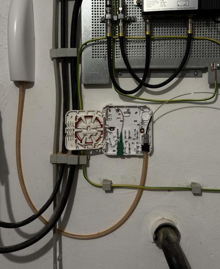 FTTH installation in basement