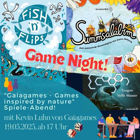 🎲 Spieleabend mit Gaiagames!
🗓 19.05.2025 | ab 17 Uhr
📍 Lernwerkstatt, Haus 31, Franckeplatz 1

Lust auf neue Spiele, frische Ideen und gemeinsames Ausprobieren?
Dann komm zum Gaiagames-Spieleabend mit Kevin Luhn – Spielpädagoge, Entwickler und Mitgründer des nachhaltigen Spielekollektivs Gaiagames!

Nach einem kurzen Input zu Spielentwicklung geht’s ans Eingemachte:
🃏 Spiele testen, lachen, knobeln und gemeinsam erleben!
Wir spielen sowohl bewährte Gaiagames-Titel als auch ganz neue, noch unveröffentlichte Prototypen – direkt vom Entwickler mitgebracht.

🌿 Nachhaltig gedacht. Gemeinsam gespielt.
Let’s play – für alle, die Spiele lieben und Neues entdecken wollen!

📌 Eintritt frei | Offen für alle | Rollstuhlgerecht | Snacks willkommen