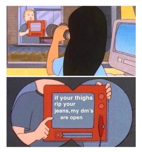 Thick thighs save lives man. So find yourself a chubby girl and thank her for her thighs in the least creepiest way possible.