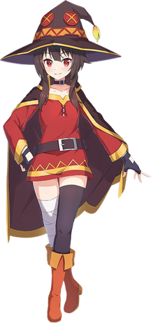 Image of the character Megumin, from the Japanese anime/manga series ‘KonoSuba’