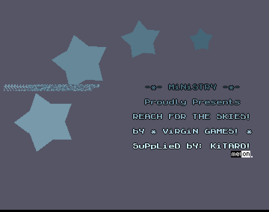 Screenshot of "Reach for the Skies" - Crack: Ministry - Published by Virgin on Commodore Amiga (1993)