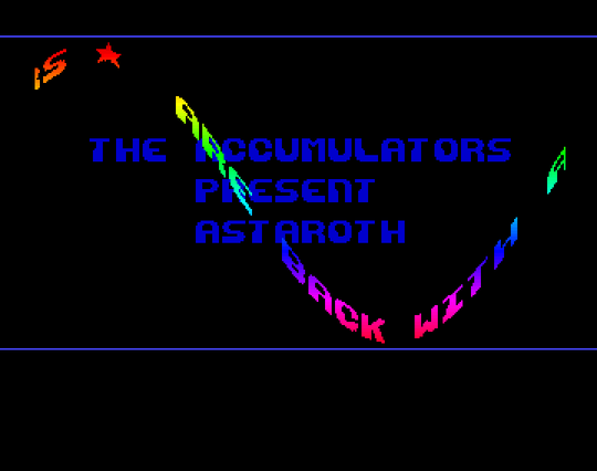 Screenshot of "Astaroth - The Angel of Death" - Crack: The Accumulators (ACC) - Published by Hewson on Commodore Amiga (1989)