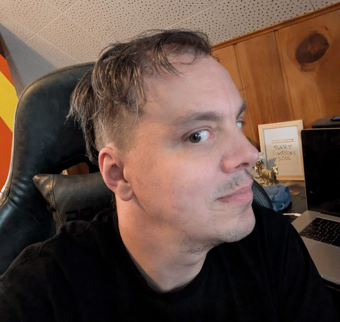 Lemon, with sides of his head shaved