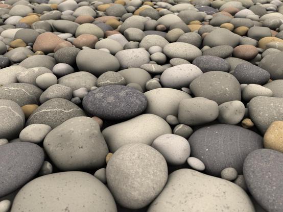 poverty ray traced pebbles 

src https://hof.povray.org/pebbles.html