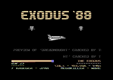 Screenshot of "Dreadnought" - Crack: Nato - Published by John Buckley on Commodore 64 (1989)