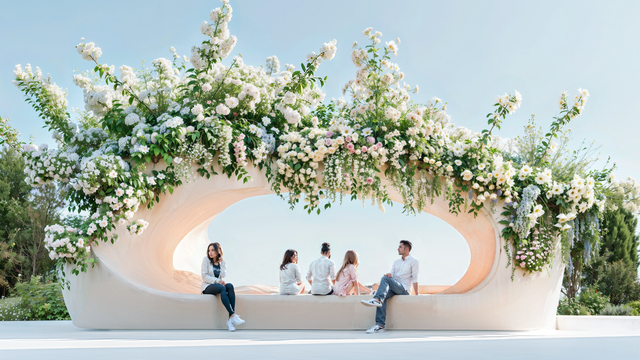Urban furniture, living bench
An innovative flower bed and street furniture that reflects the idea of integrating nature and design with a functional purpose.