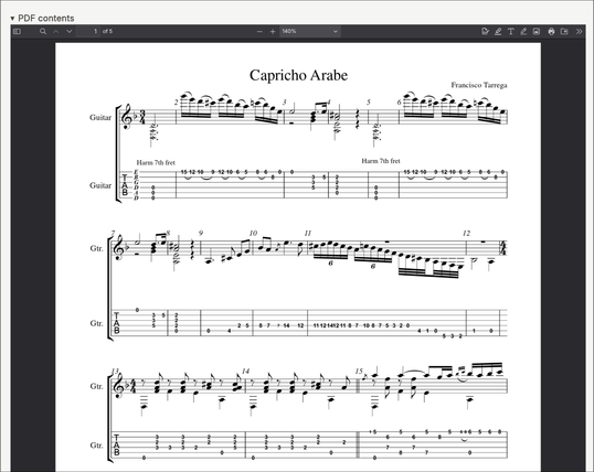 showcase pdf music sheet