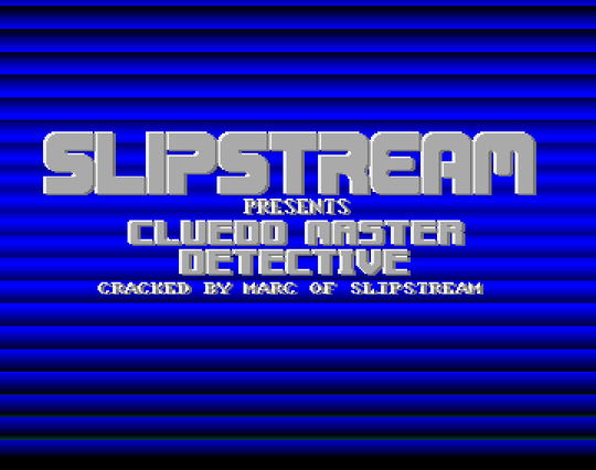 Screenshot of "Cluedo - Master Detective" - Crack: Slipstream - Published by Leisure Genius on Commodore Amiga (1990)