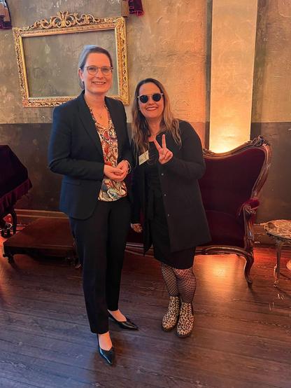 Foto von Dr. Stefanie Hubig und Stephanie Beyrich