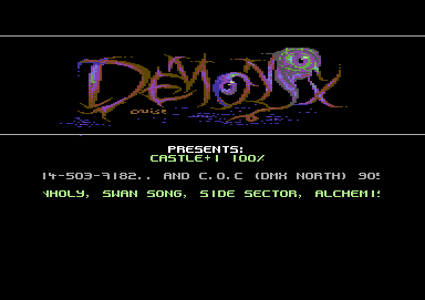Screenshot of "Castle" - Crack: Elysium +Chromance - Published by LK Avalon on Commodore 64 (1993)