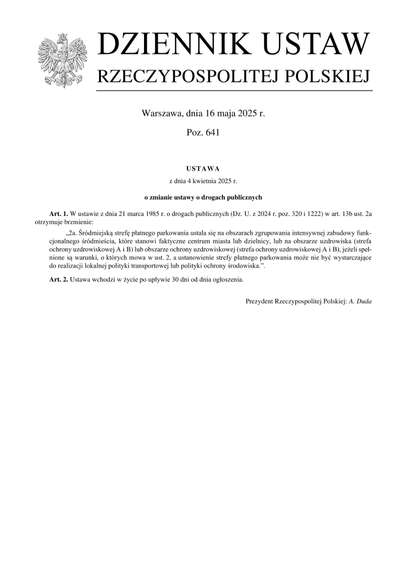 Dziennik Ustaw 2025 poz. 641.