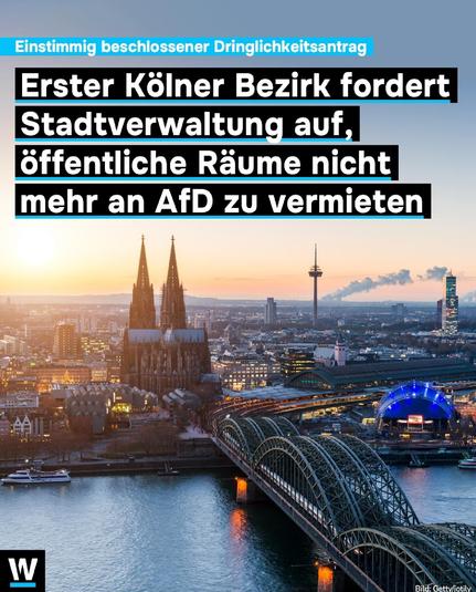 Erster Bezirk fordert Stadtverwaltung auf, öffentlichen Raum nicht mehr an AfD zu vermieten.