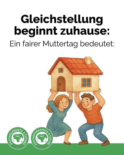 Eine Frau und ein Mann stemmen gemeinsam ein Haus holen.