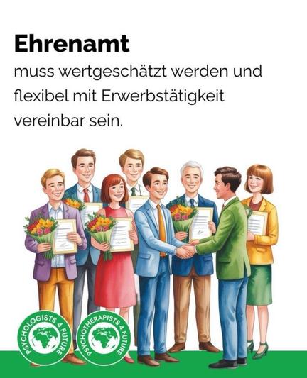 Erwachsenen Menschen mit Urkunden und Blumen wird gratuliert.