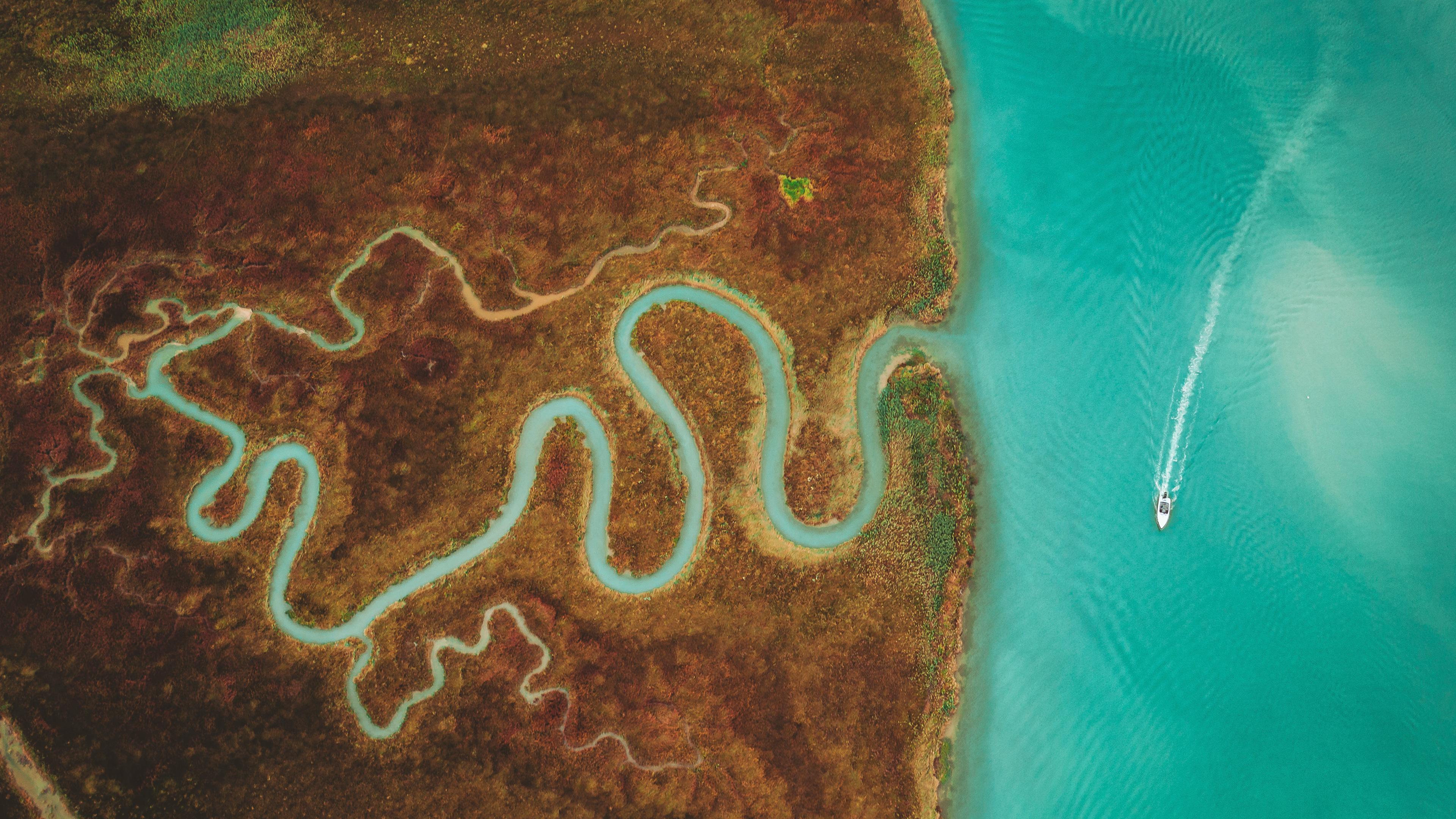 A delta in the Venetian Lagoon, Italy A delta in the Venetian Lagoon, Italy