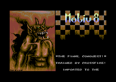 Screenshot of "Final Conquest, The - Cargo Run" - Crack: Motiv 8 - Trainer: +1 - Published by MIS Software Development on Commodore 64 (1983)