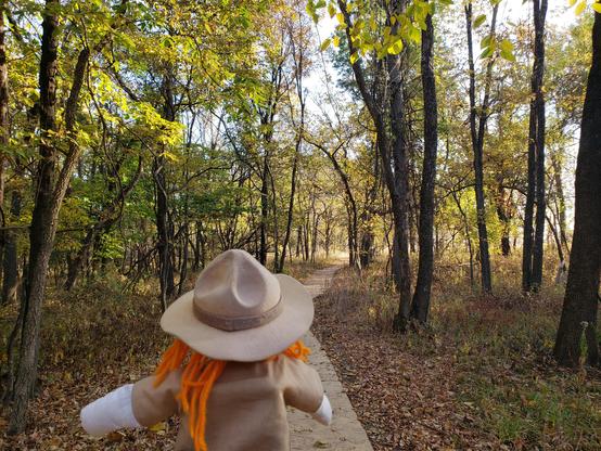 Ranger Sarah hikes through the bottomland hardwood forest in the wildlife refuge. Bottomland hardwood forest have been reduced by 80% nationally.
— at Marais des Cygnes National Wildlife Refuge.

