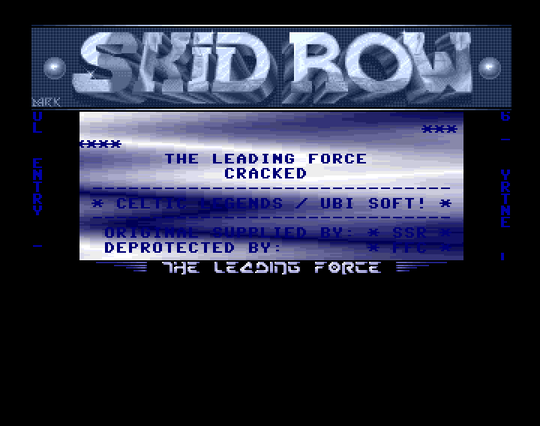 Screenshot of "Celtic Legends" - Crack: Skid Row (SKR) - Published by Ubi Soft on Commodore Amiga (1991)