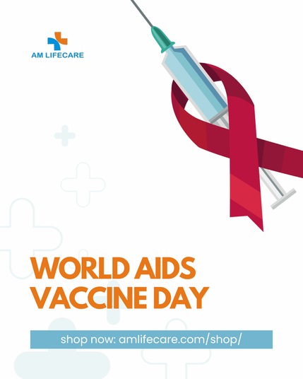 Today is World AIDS Vaccine Day – a step toward hope and prevention.
This day highlights the ongoing efforts to develop a vaccine and the importance of awareness in fighting HIV/AIDS. Prevention, education, and early testing save lives. Let’s support the journey toward a healthier, AIDS-free future.

👉 Explore AM LifeCare’s trusted health and hygiene essentials today: https://amlifecare.com/shop/

#AMLifeCare #WorldAIDSVaccineDay #PreventionMatters #HealthAwareness #HealthAtHome #HomeHealthcare #HealthcareProducts #PersonalHealth #HomeHealthMonitoring 