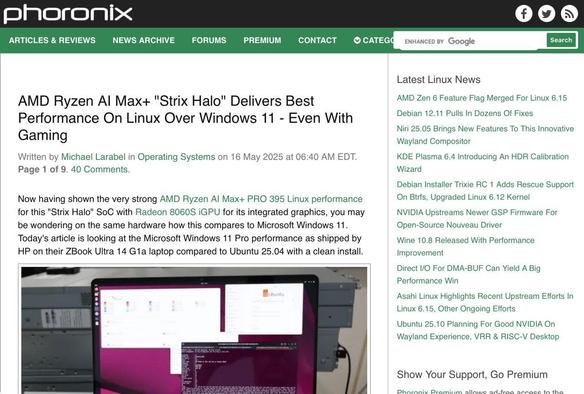 AMD Ryzen AI Max+ on Linux vs Windows