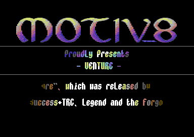 Screenshot of "Venture" - Crack: Motiv8 - Published by - on Commodore 64 (19xx)