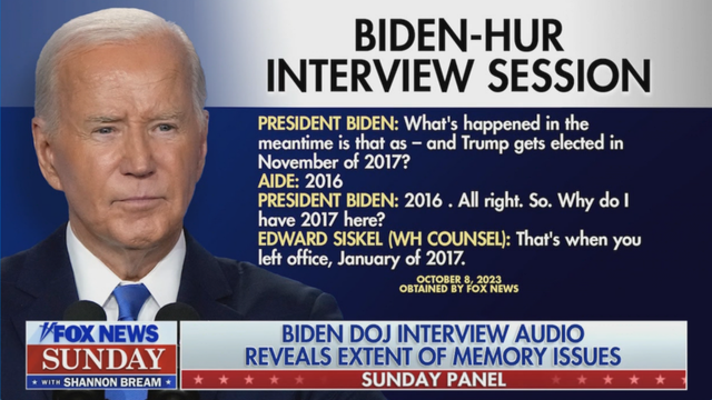 Transcript of an author's interview with Biden in 2023 where he speaks haltingly & sounds confused, prompting Republican accusations of a "Cover Up!"