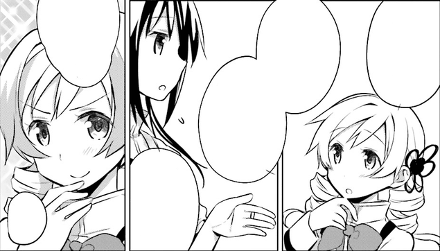 Homura and Mami talking about guns from the manga series Mitakihara☆Anti-Materials.